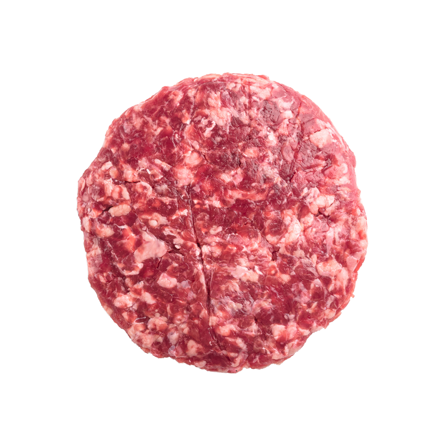 Ground Beef Patties for Grilling and Roasting set, square format, on white stone  background, top view flat lay