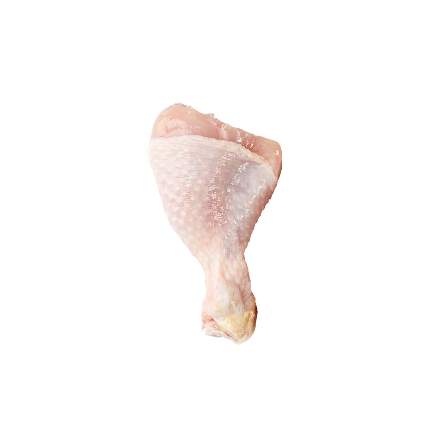 Fresh uncooked raw chicken legs drumsticks isolated on a white background with clipping path, cut out. Top view.