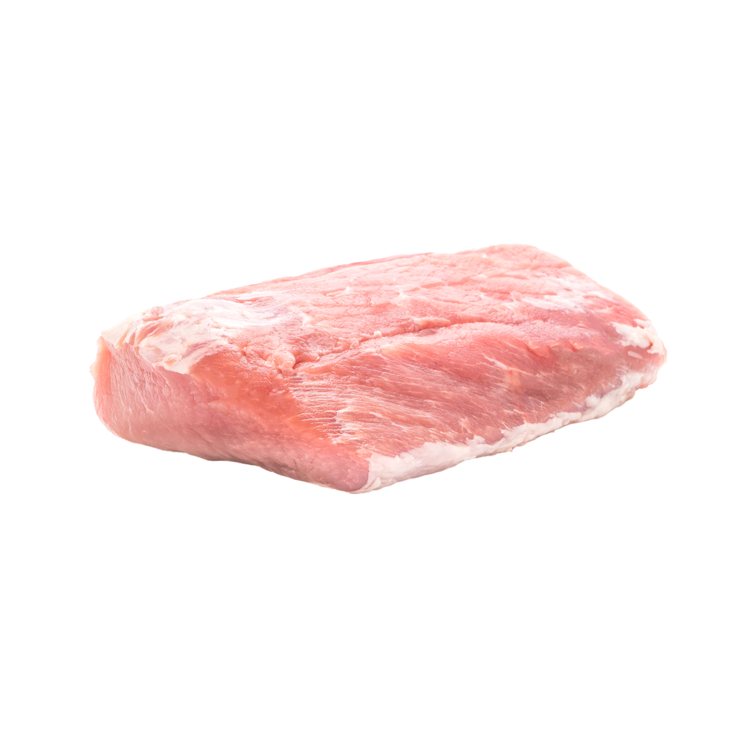 fresh pork raw fillet isolated on white background