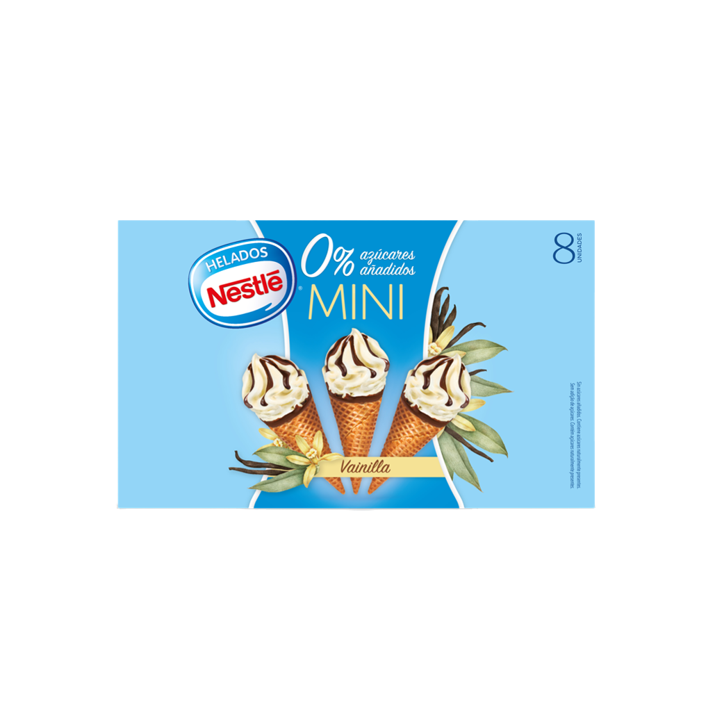 CONO_VAINILLA_SIN_AZUCARMini 0 pack x8